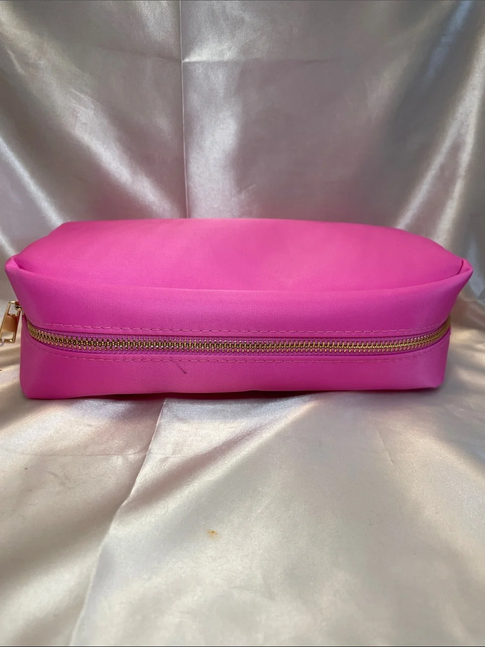 Bright Pink Smiley Cosmetic Pouch - NWT